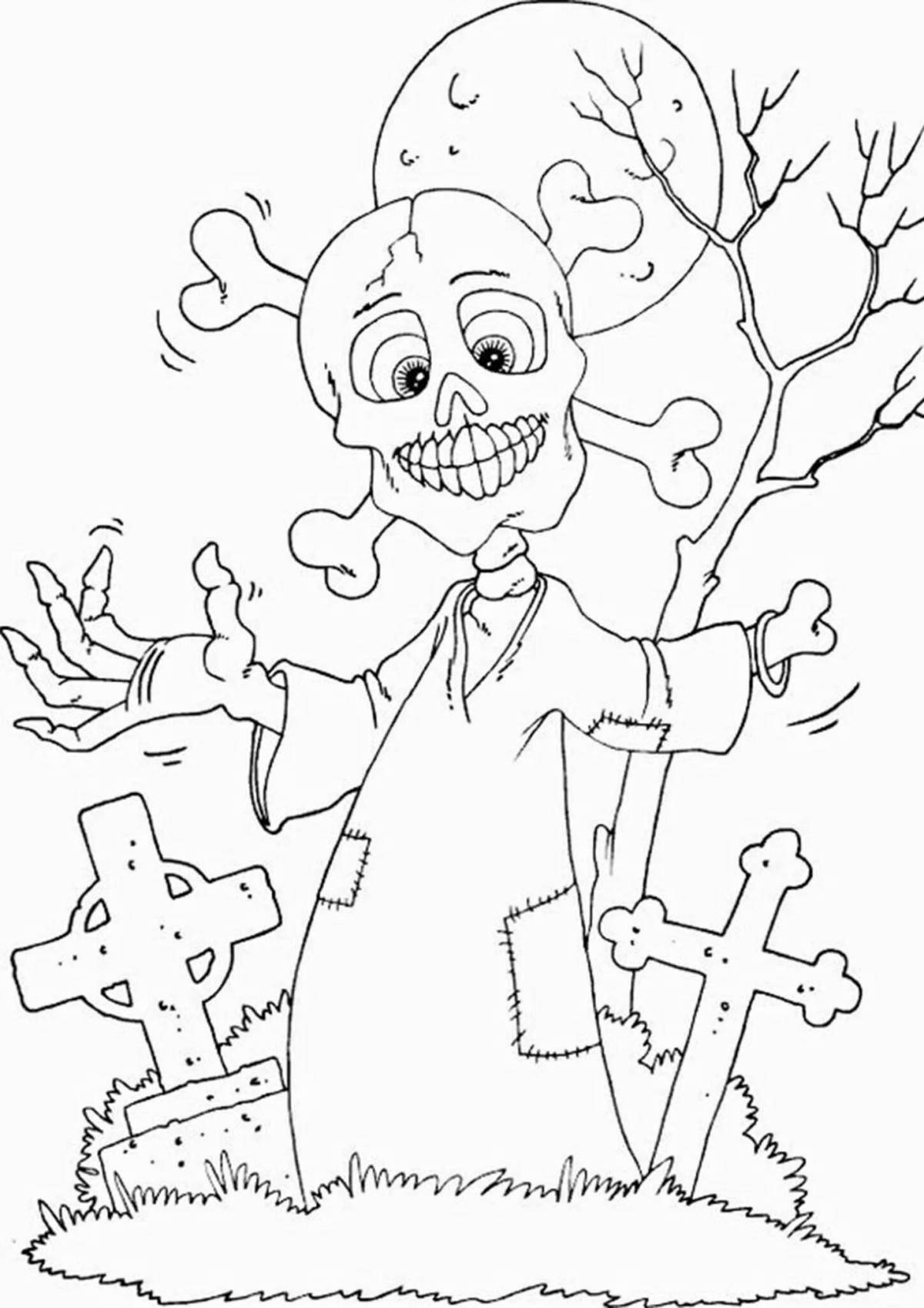 Ominous scary children's coloring book