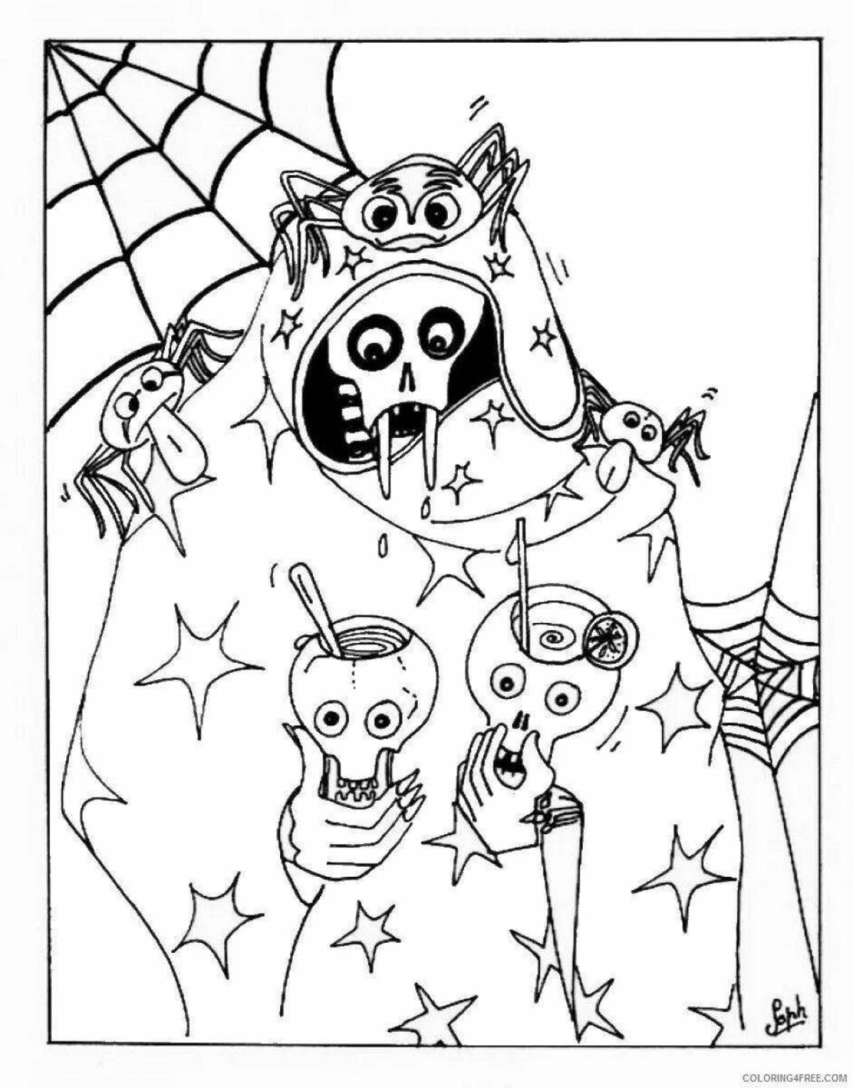 Horrifying scary children's coloring book