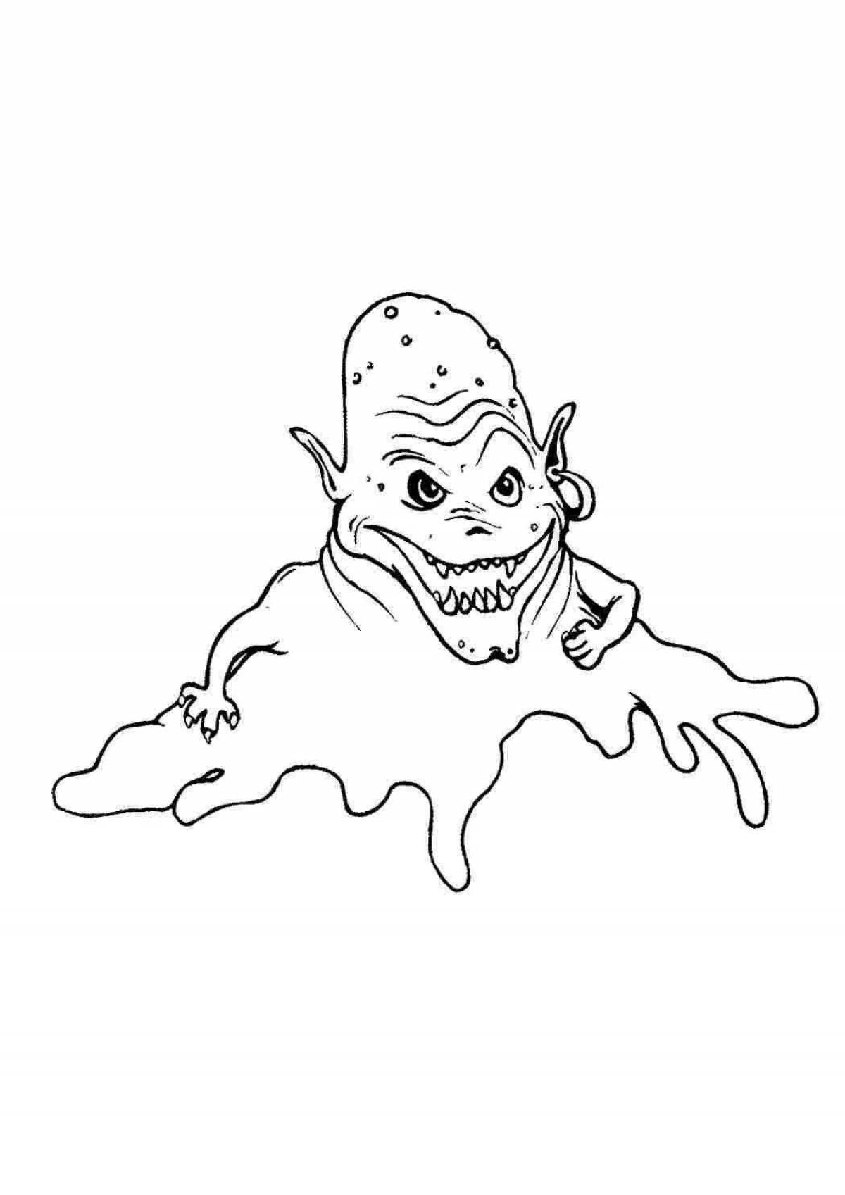 Disgusting scary child coloring book