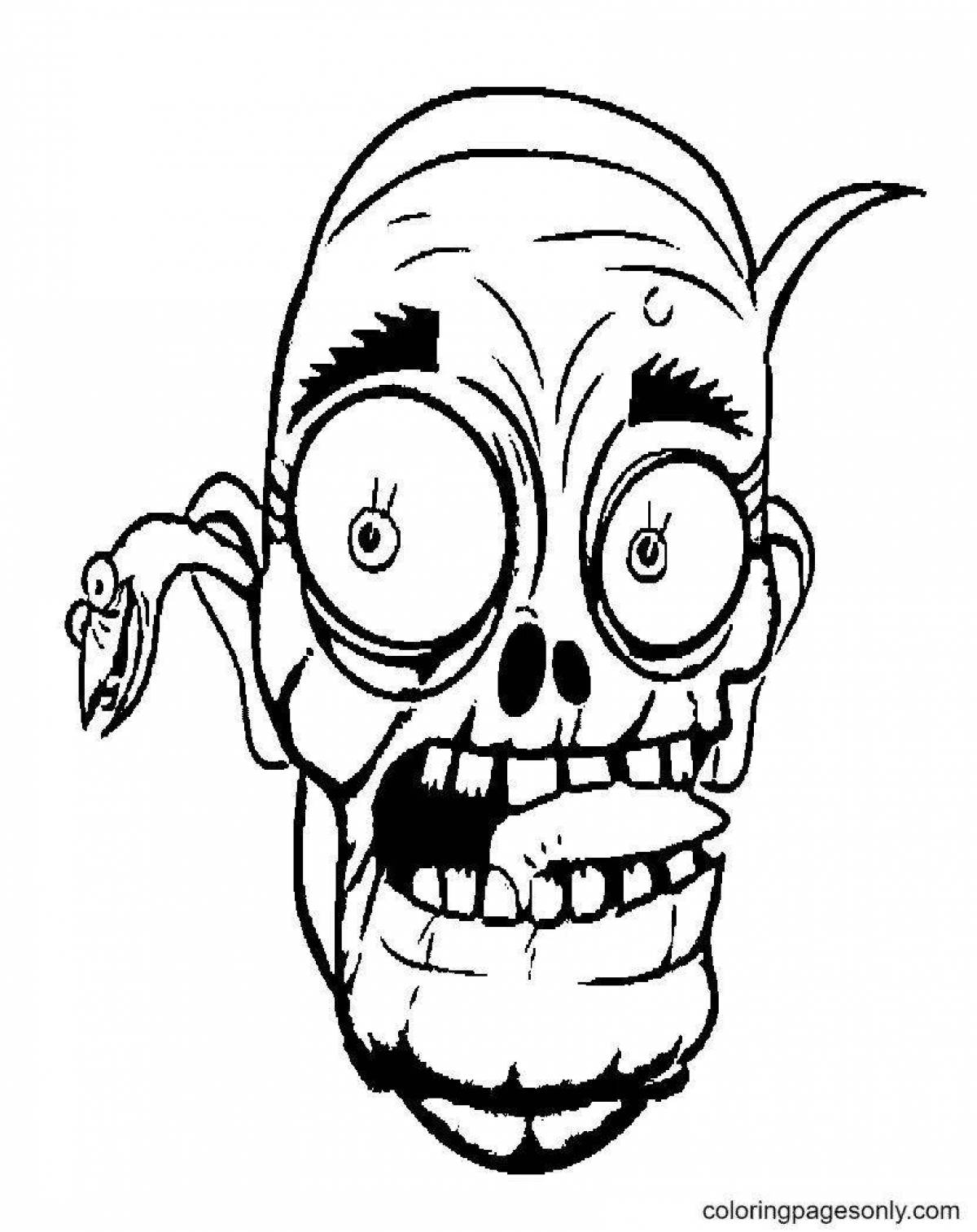 Ugly scary child coloring page