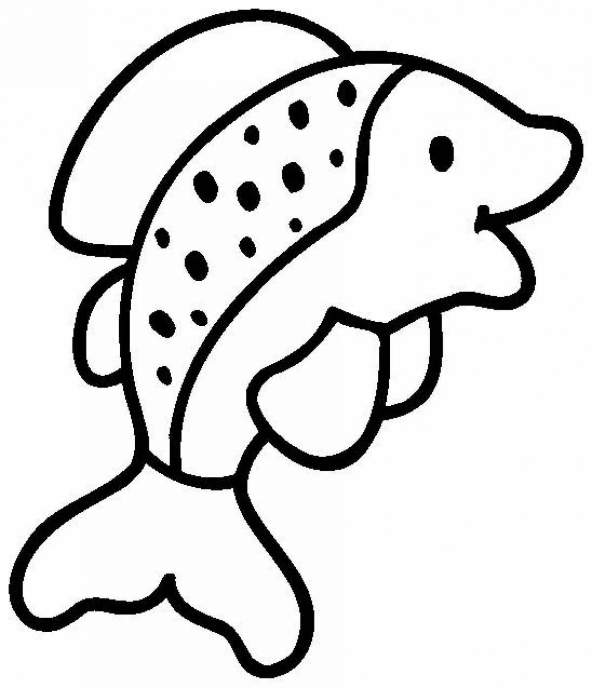 Adorable simple coloring fish