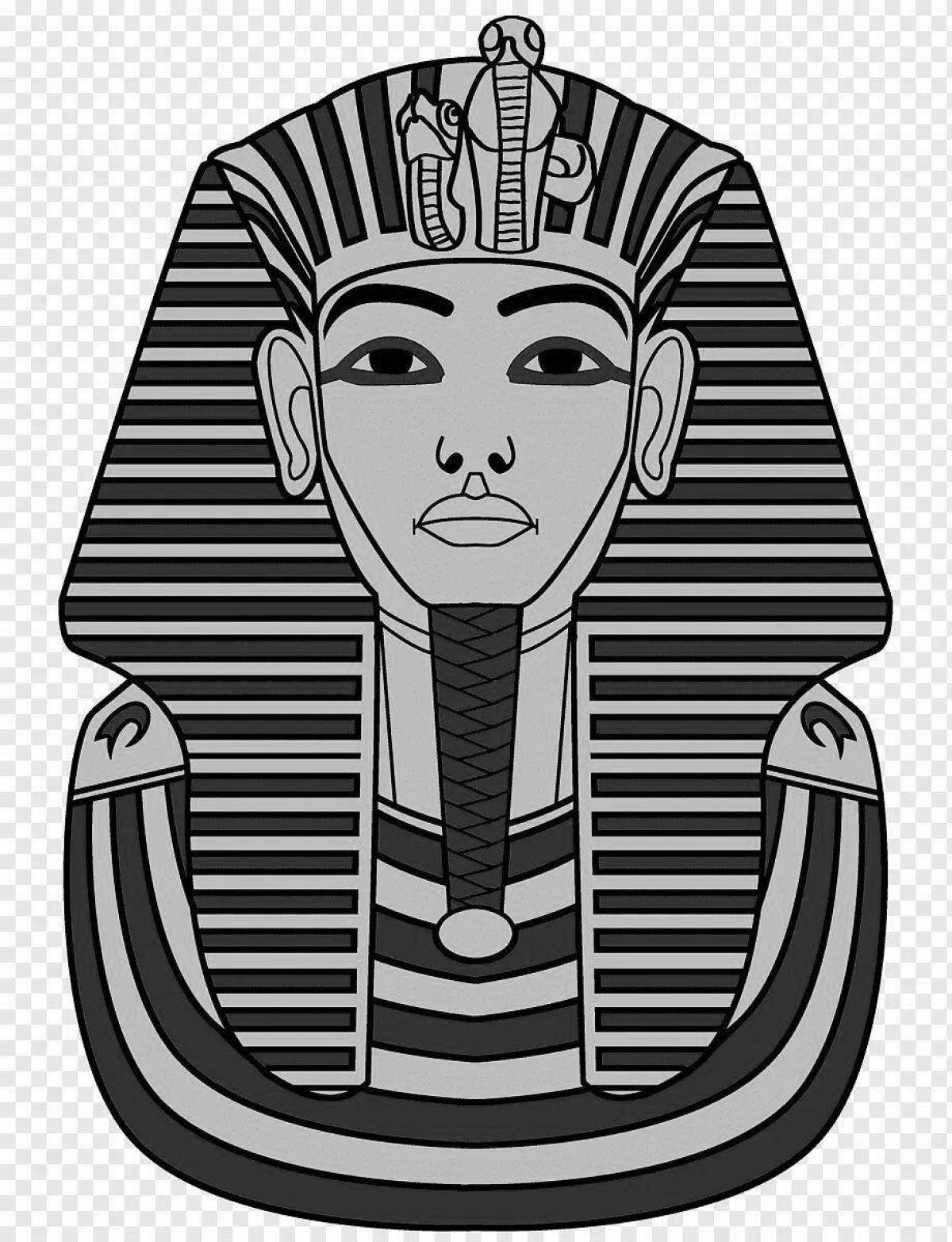 Pharaoh mask coloring page