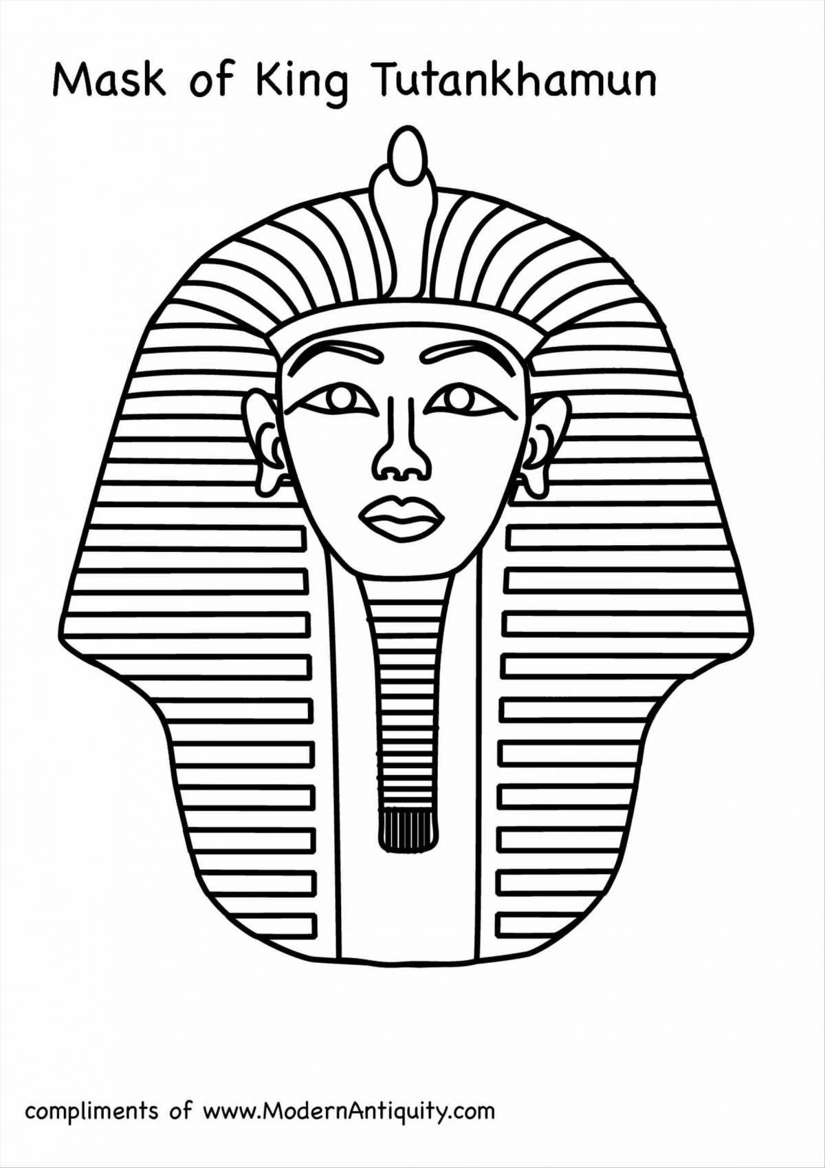 Coloring page magnificent pharaoh mask
