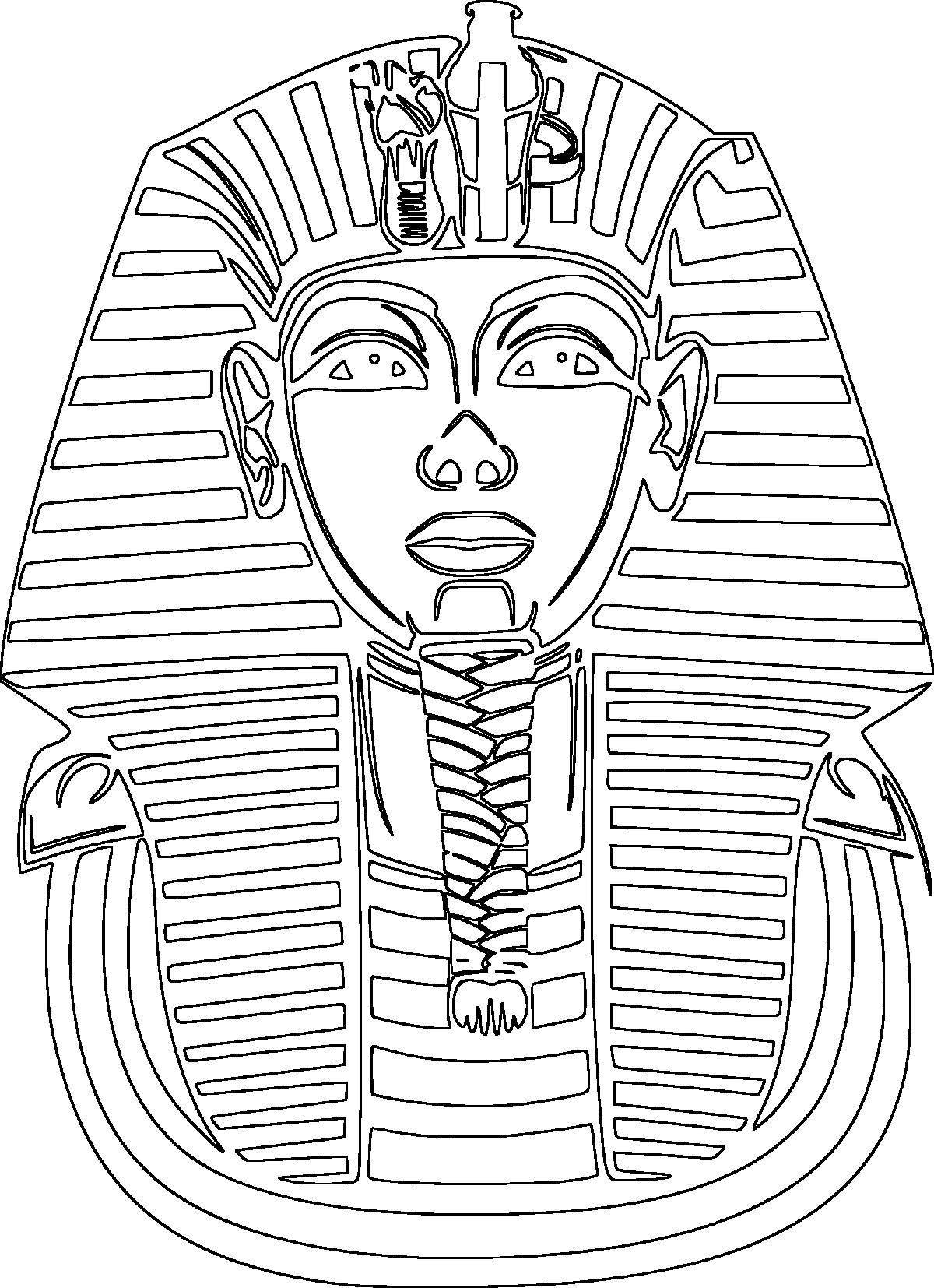 Раскраска маска великого фараона