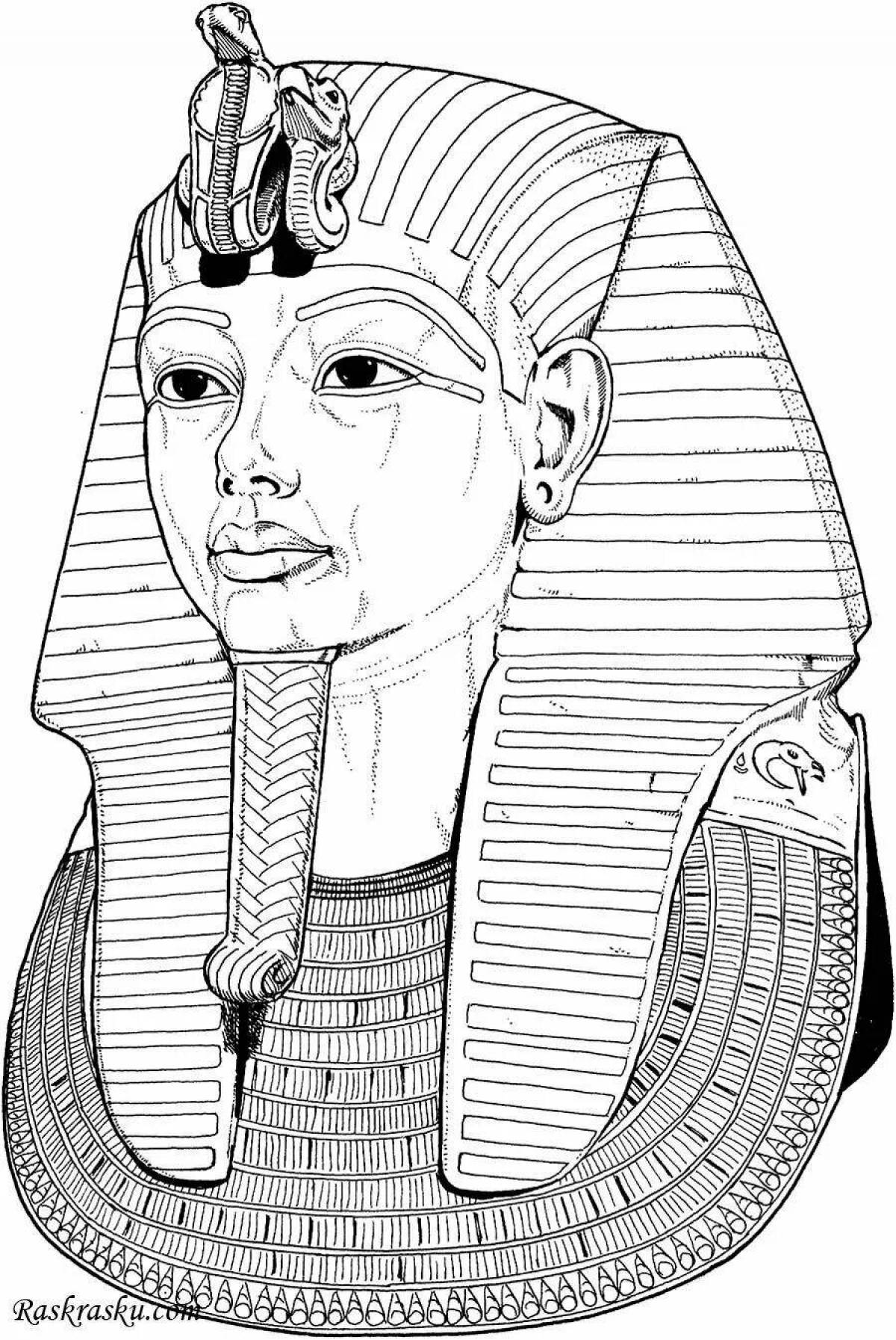 Coloring page awesome pharaoh mask