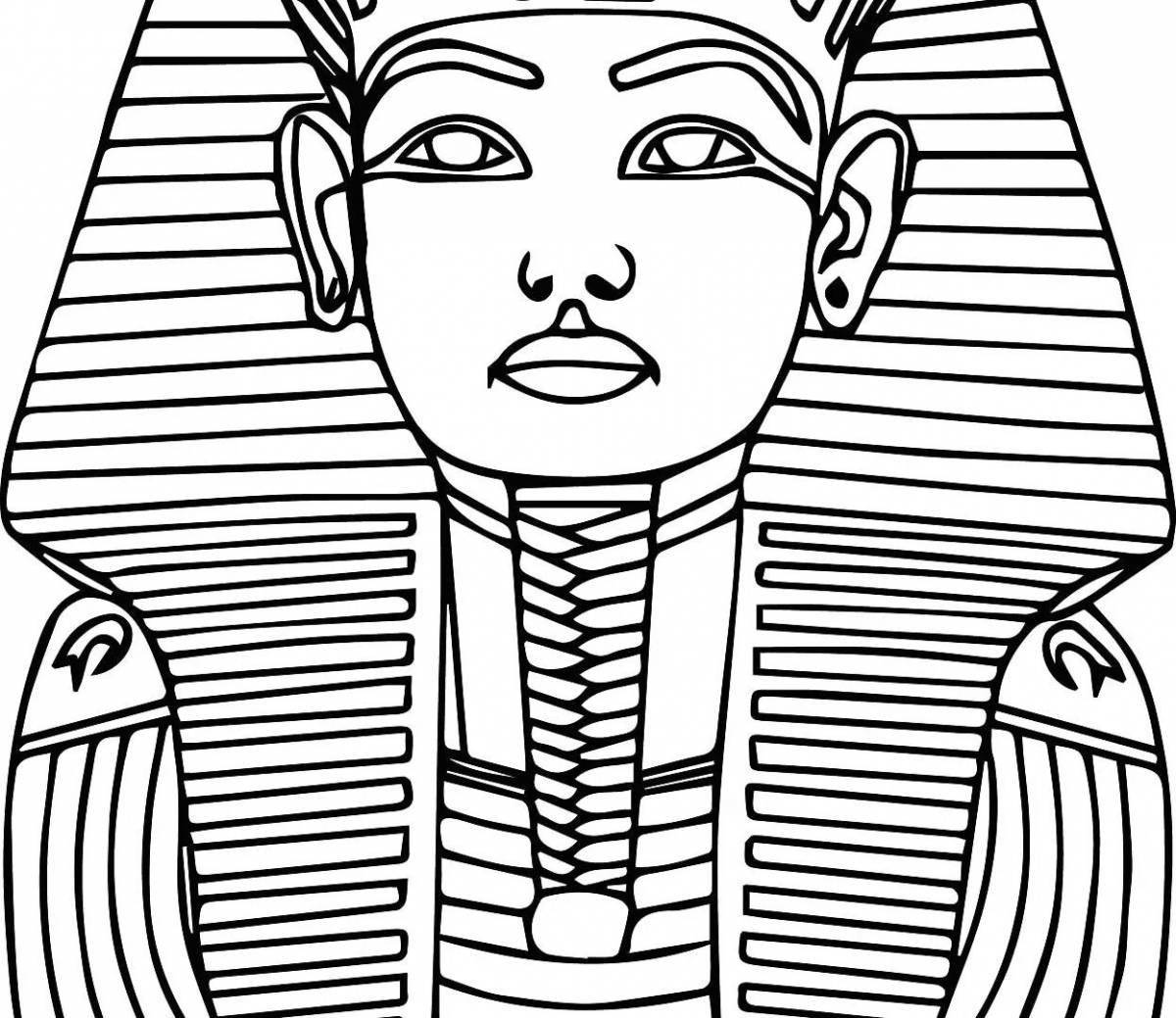 Shiny pharaoh mask coloring book