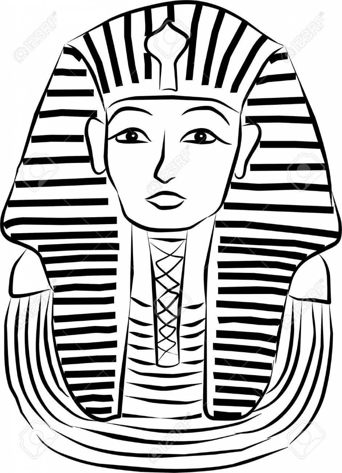Раскраска манящая маска фараона