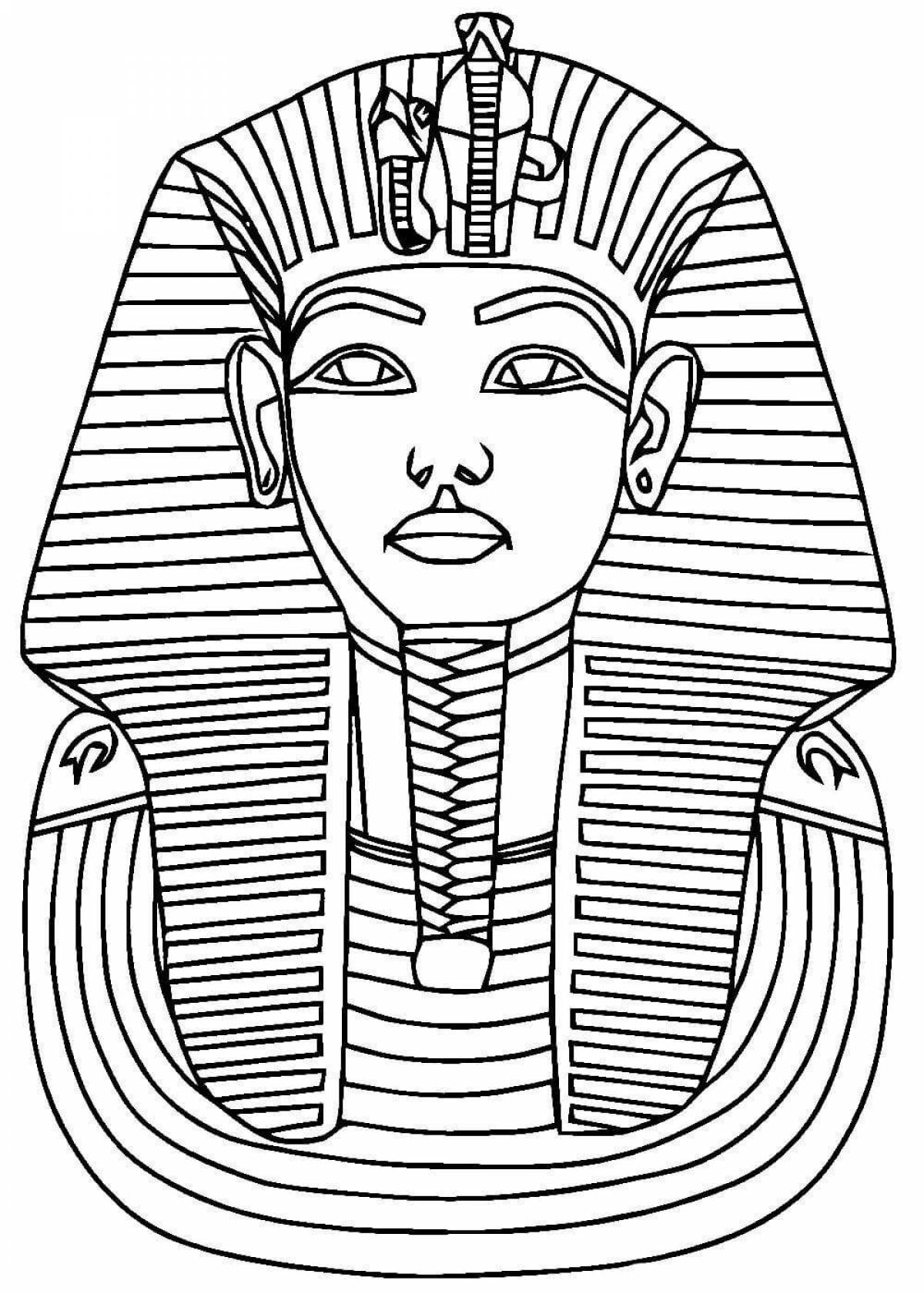 Coloring page amazing pharaoh mask