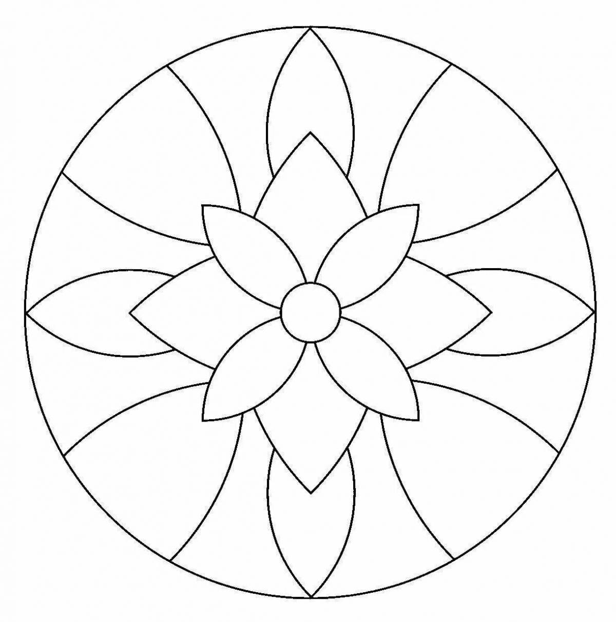 Coloring page with spectacular do circle