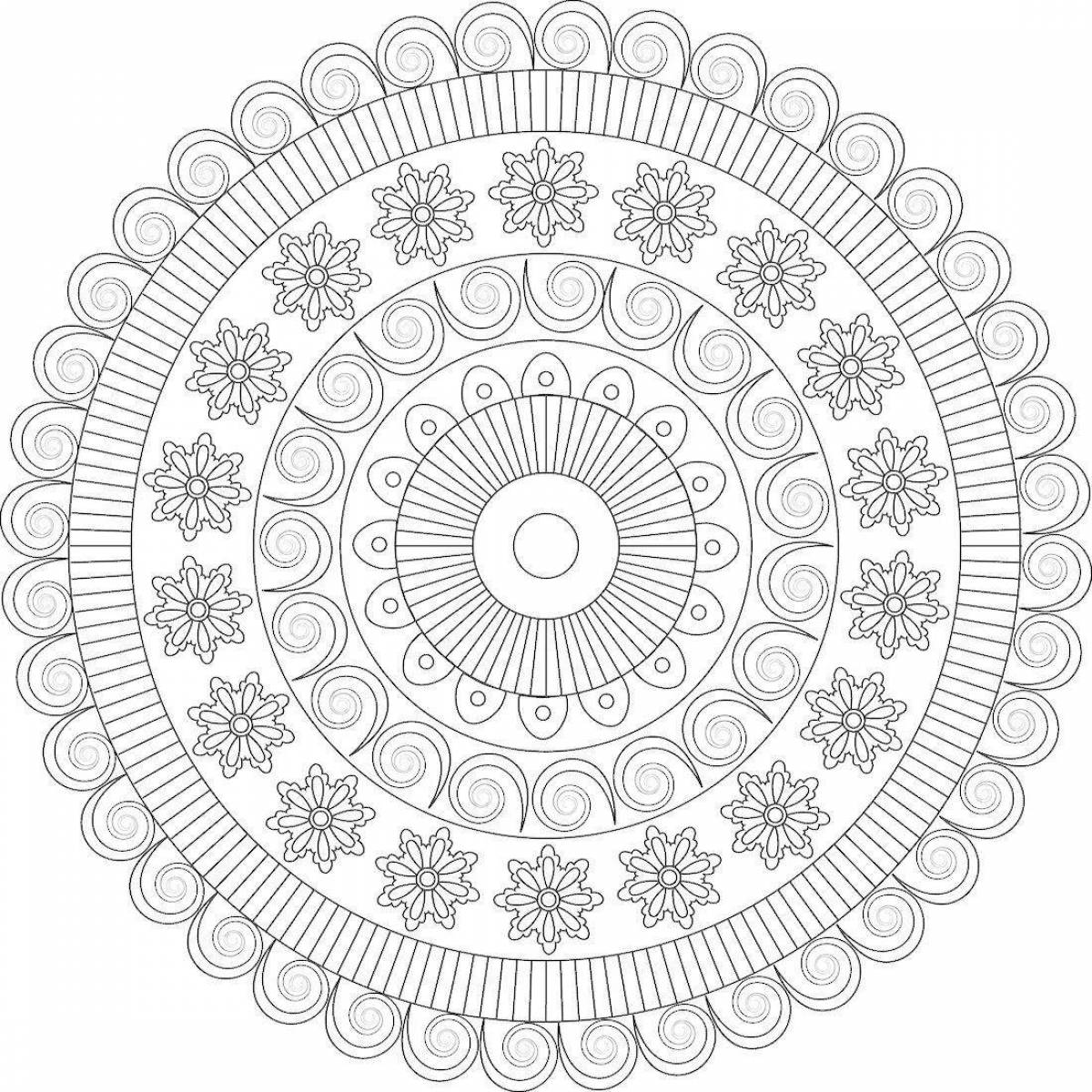 Innovative circular do coloring page