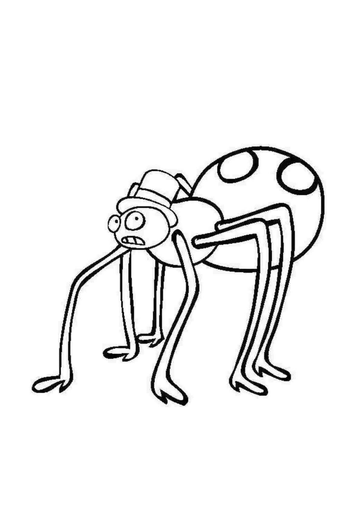 Exciting spider coloring book