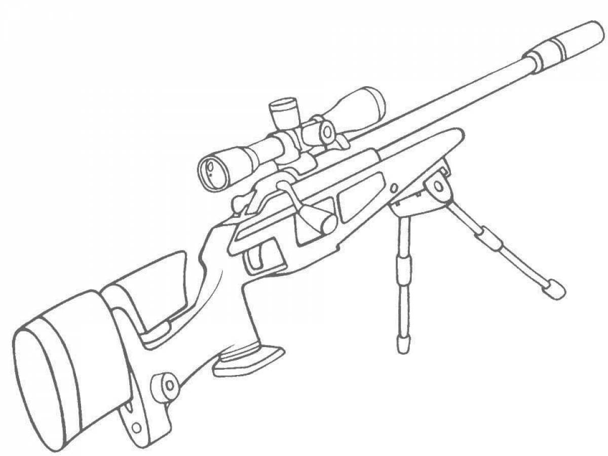 Раскраска нёрф снайперская винтовка