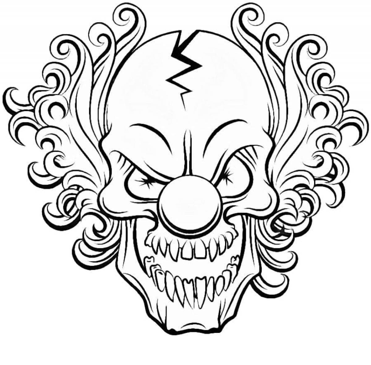 Рисование маска клоуна