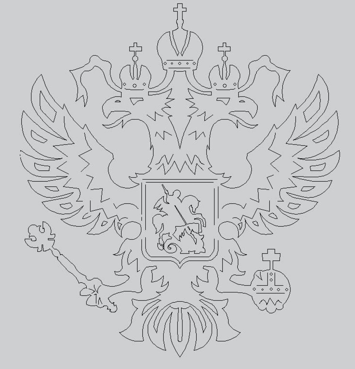 Герб России контур