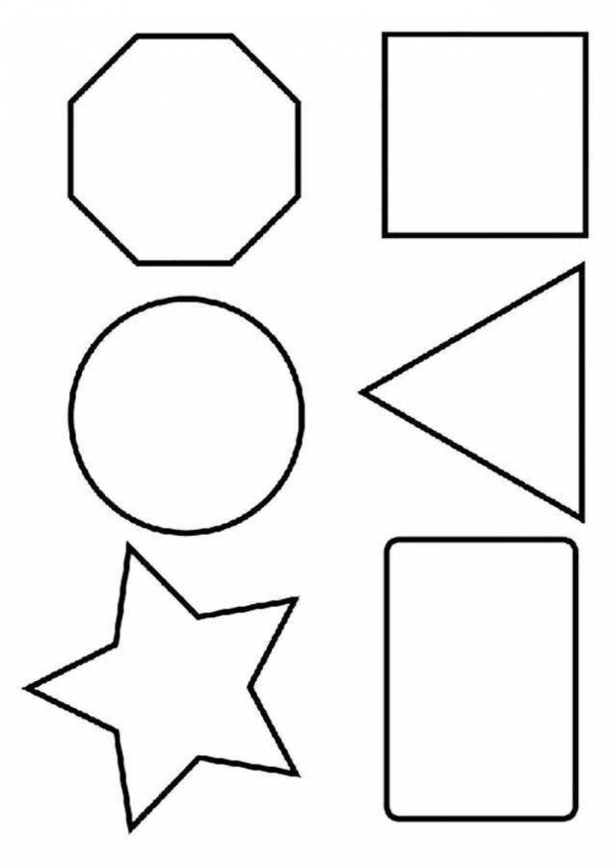 Coloring page of funny geometric shapes