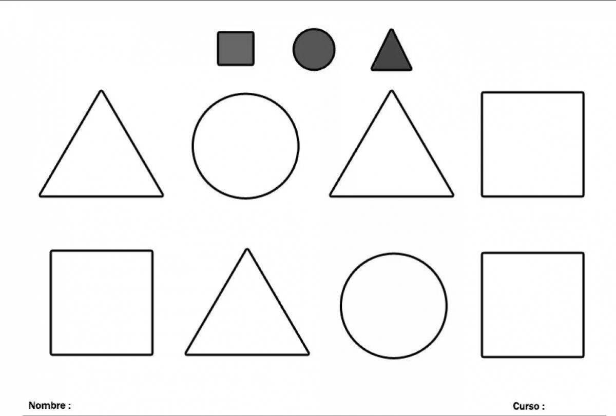 Coloring page of creative geometric shapes