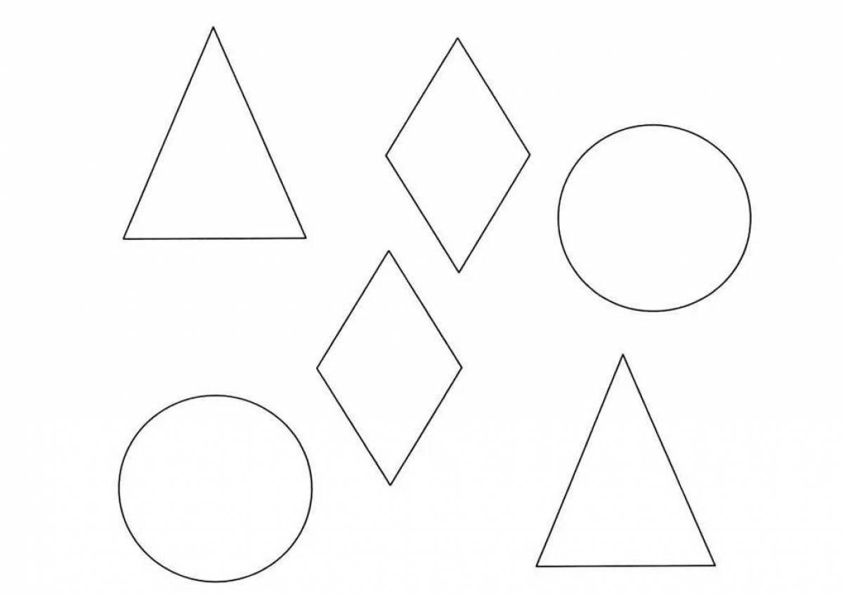 Coloring page of abstract geometric shapes