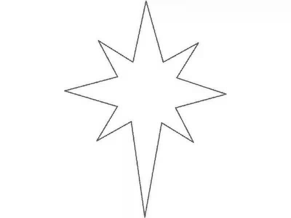Glitter star of Bethlehem coloring book