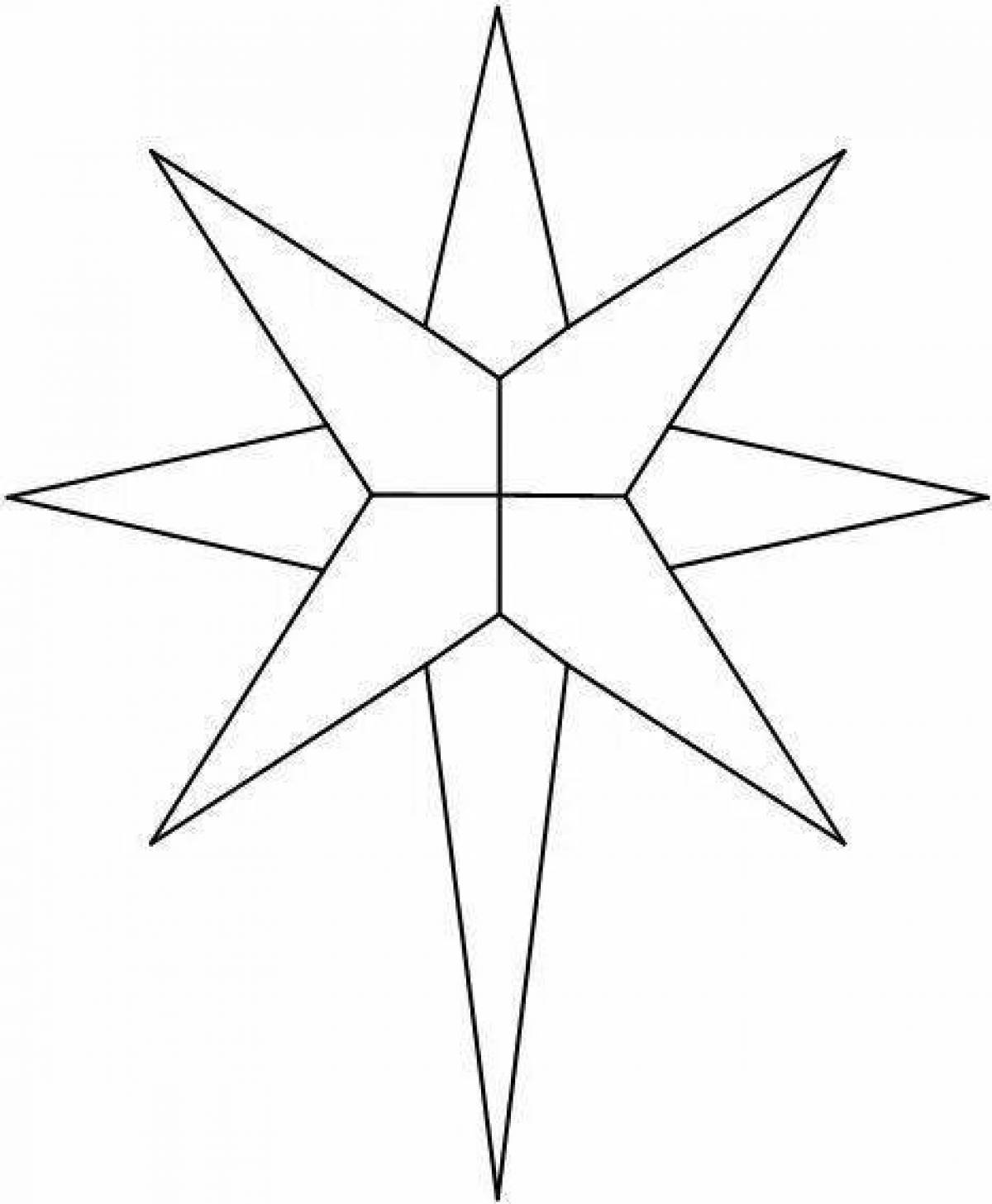 Ослепительная раскраска вифлеемская звезда