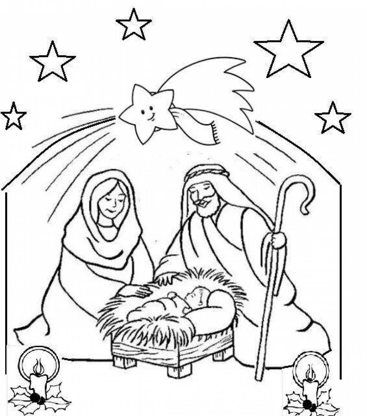 Impeccable star of bethlehem coloring