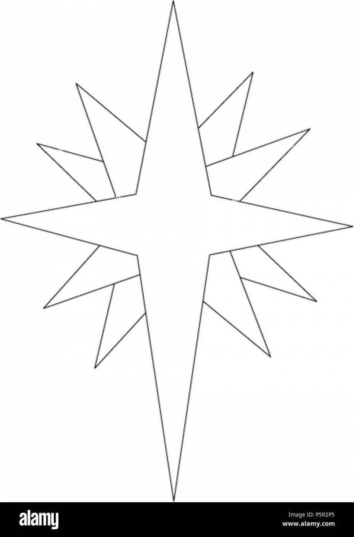 Large coloring star of Bethlehem