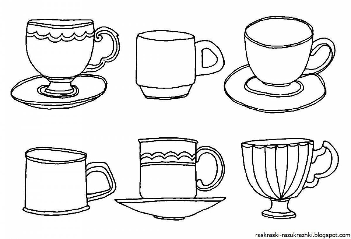 Glamor cup coloring page