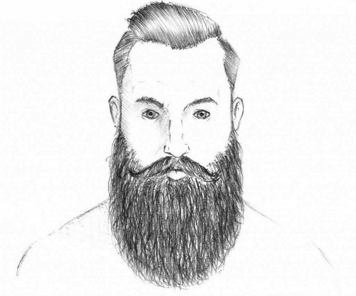 Fun bodo beard coloring page