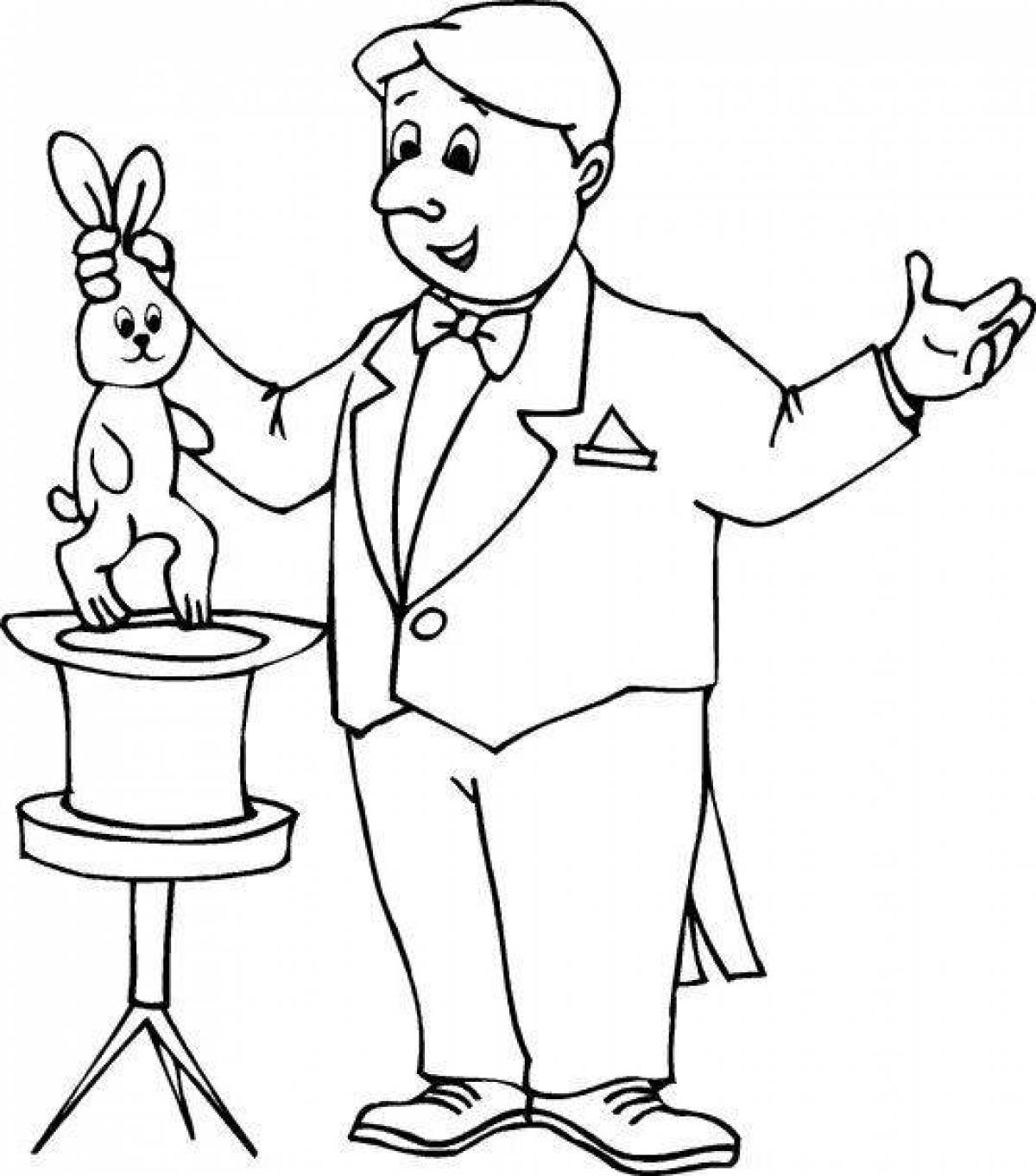Radiant coloring page magic trick