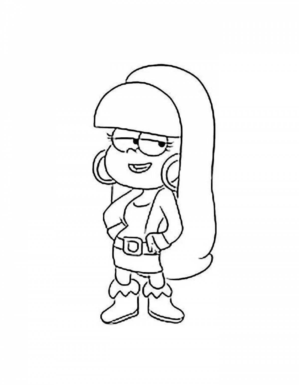 Colouring funny mabel