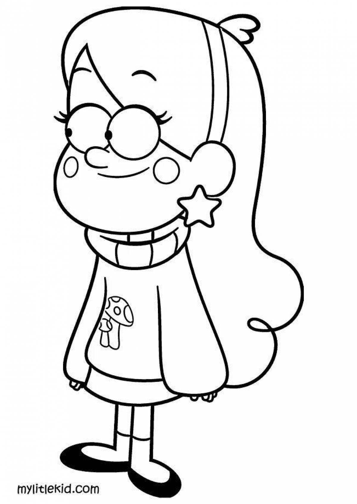 Glowing mabel coloring page