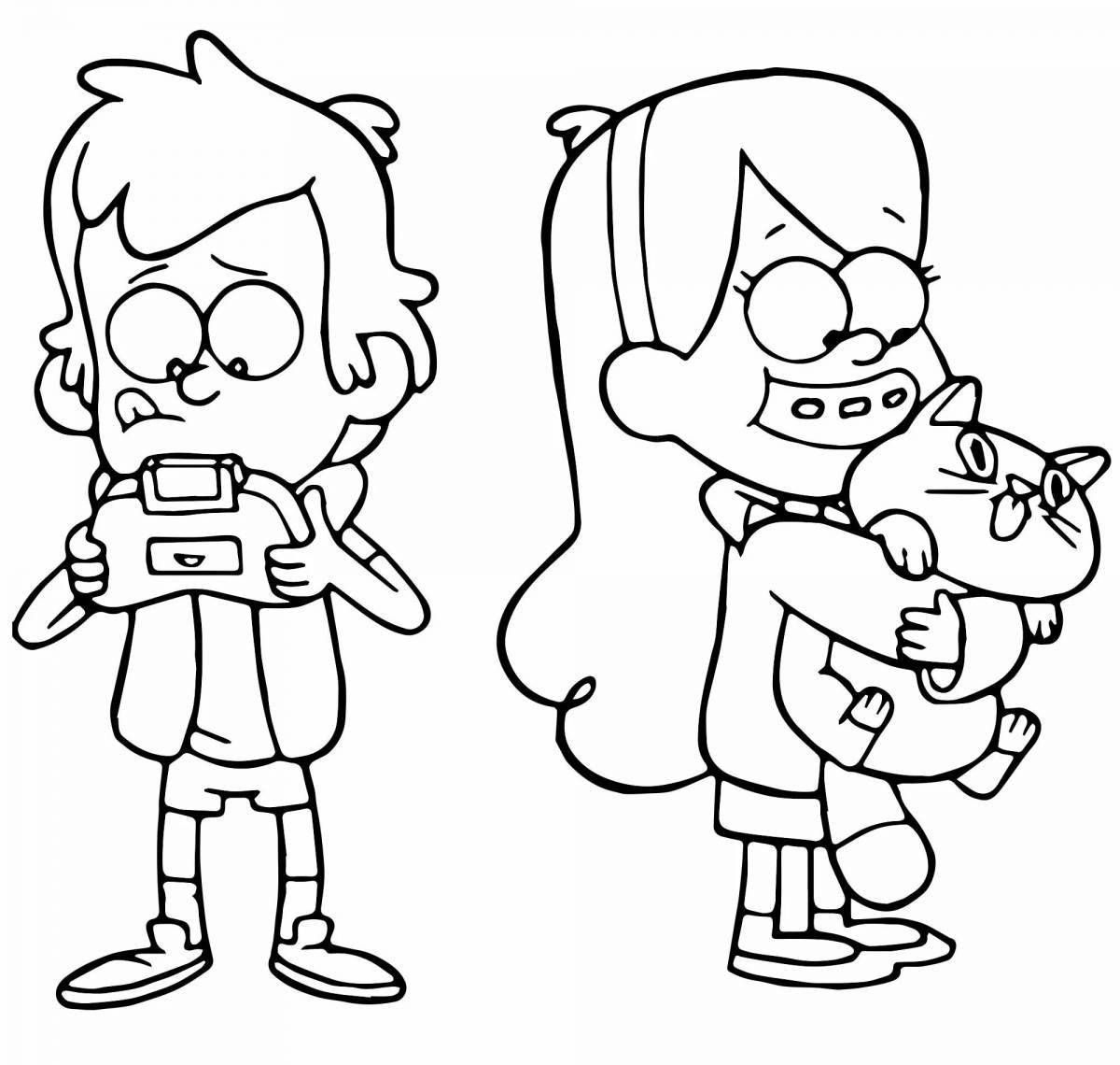 Charming mabel coloring page