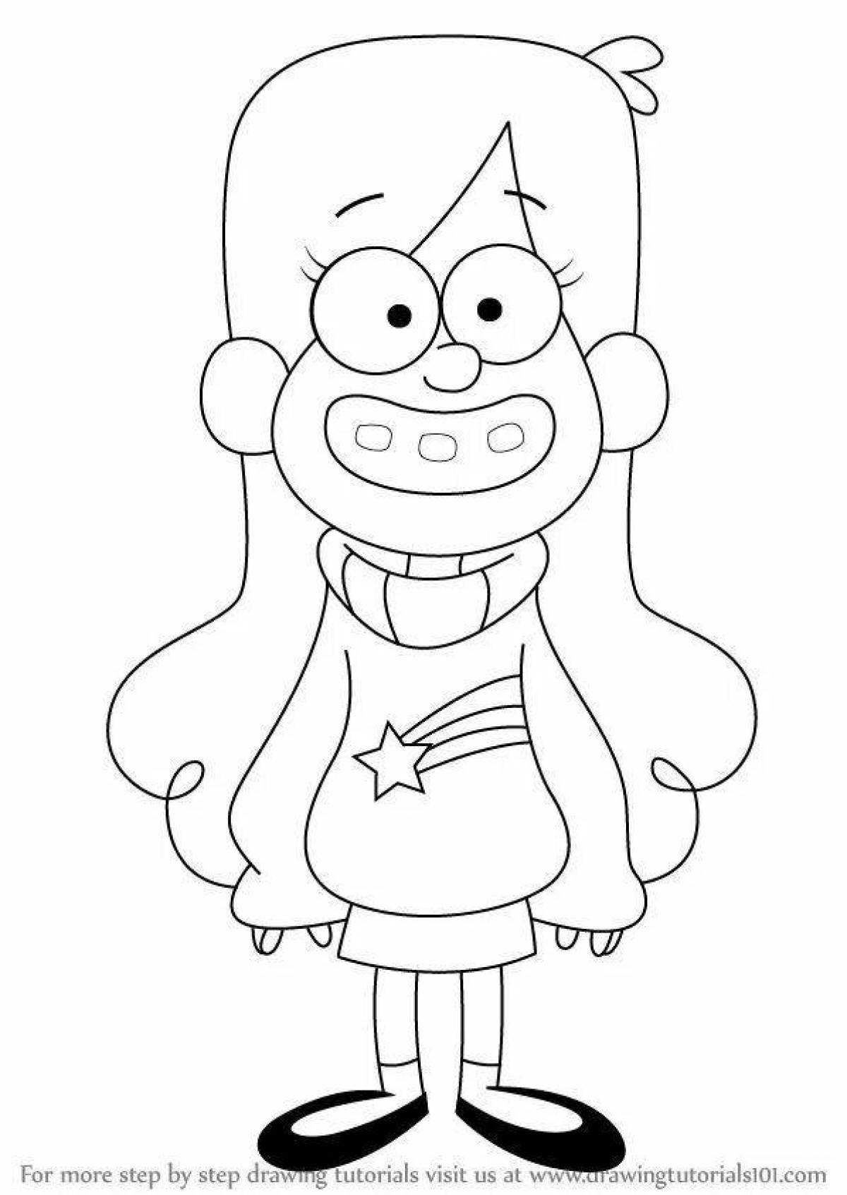 Mabel funny coloring book