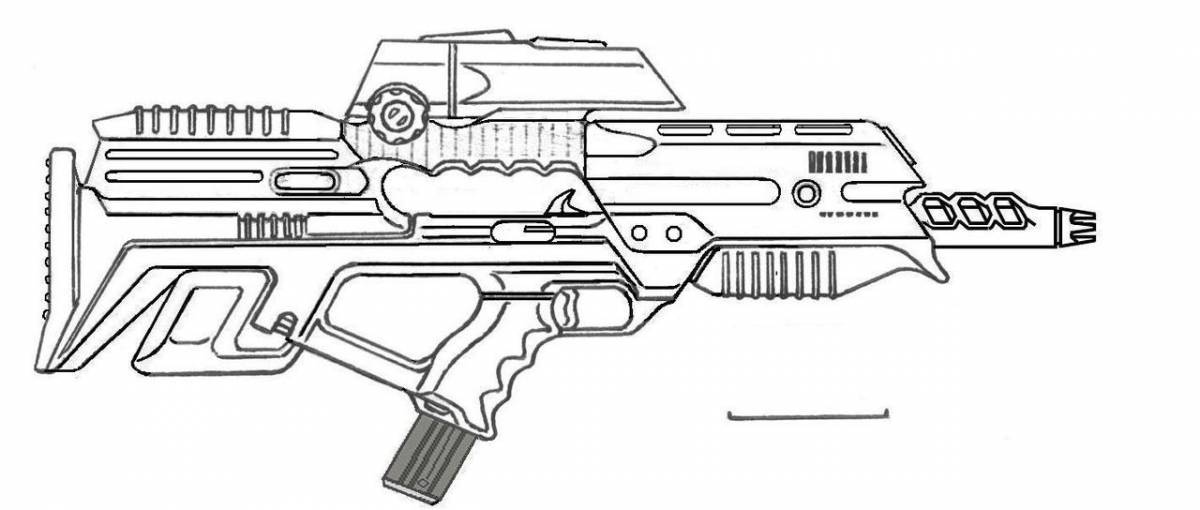 Daring weapon coloring page
