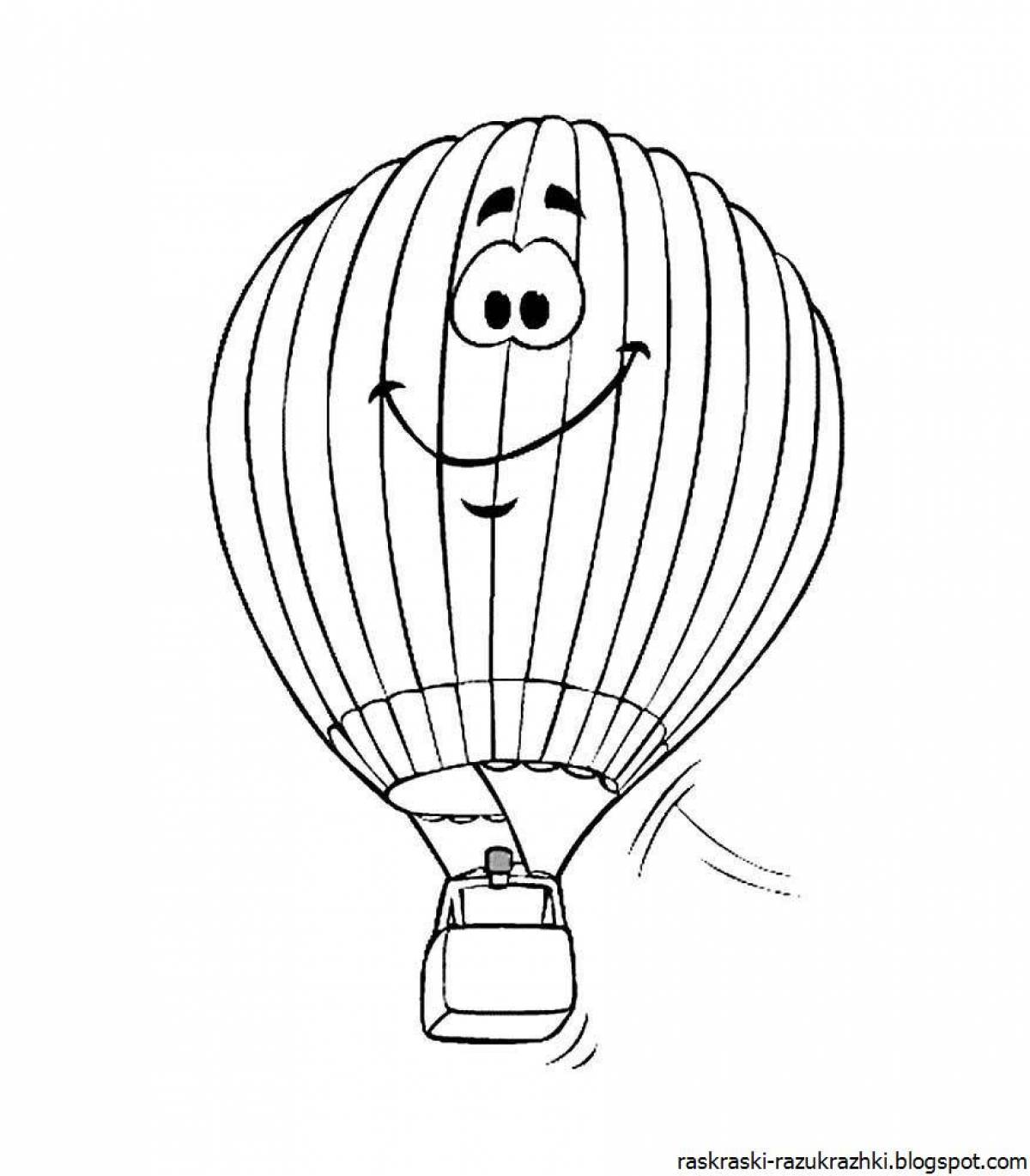 Playful balloon coloring page
