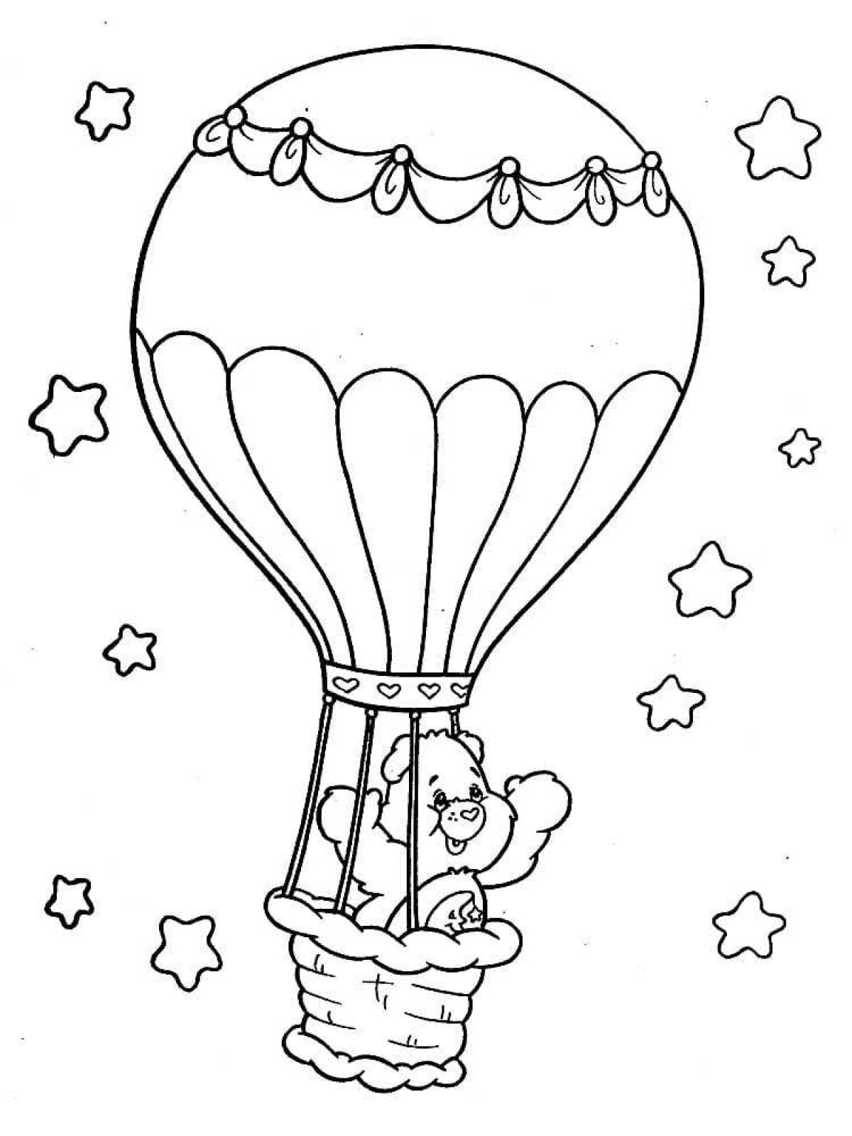 Glamor balloon coloring page