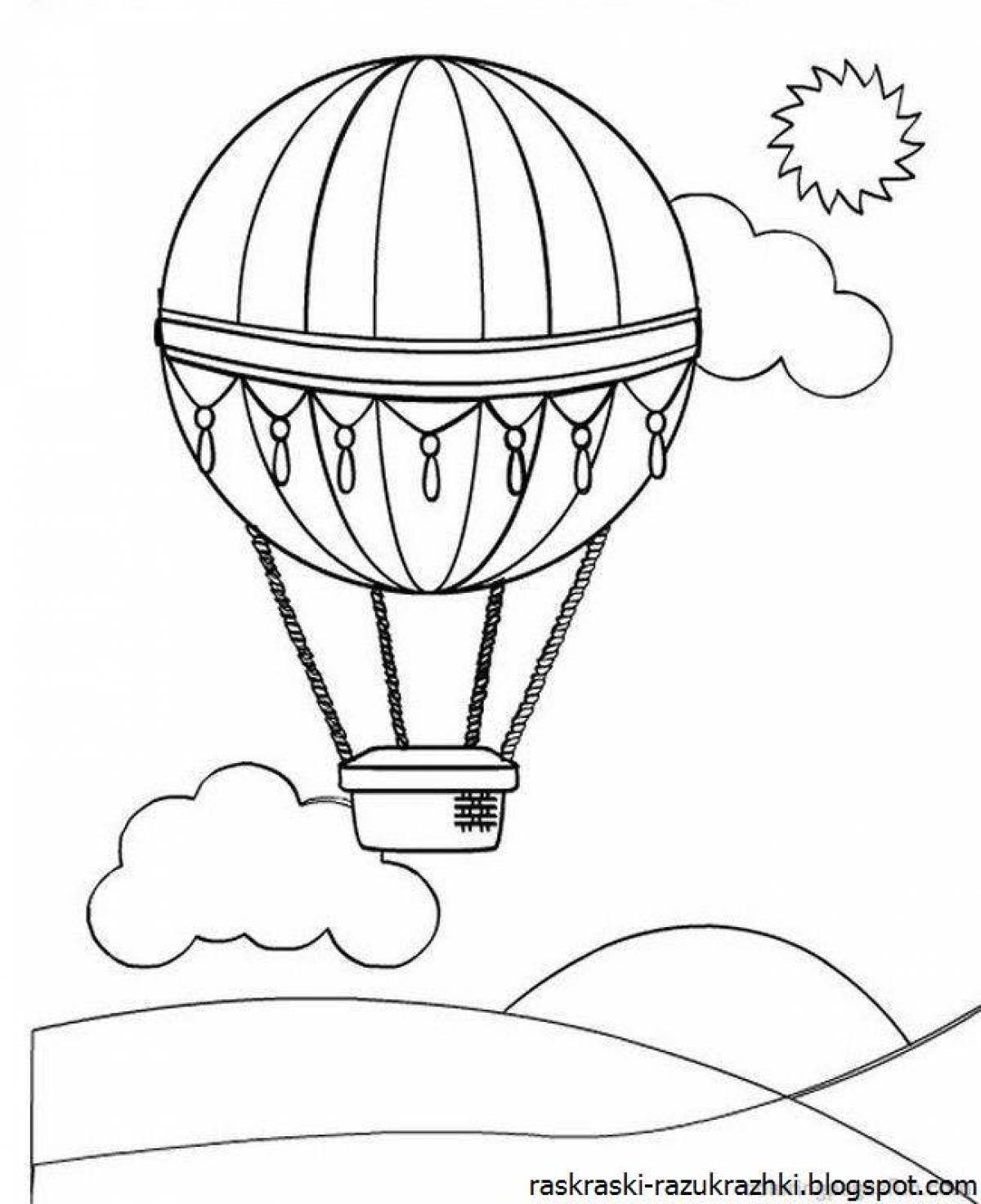 Exciting coloring book with balloons