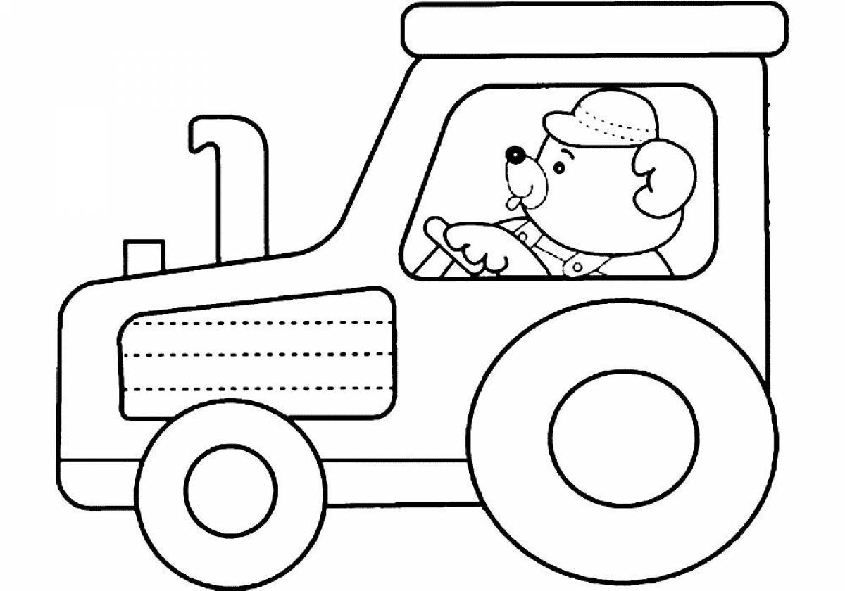 Cute coloring car for kids
