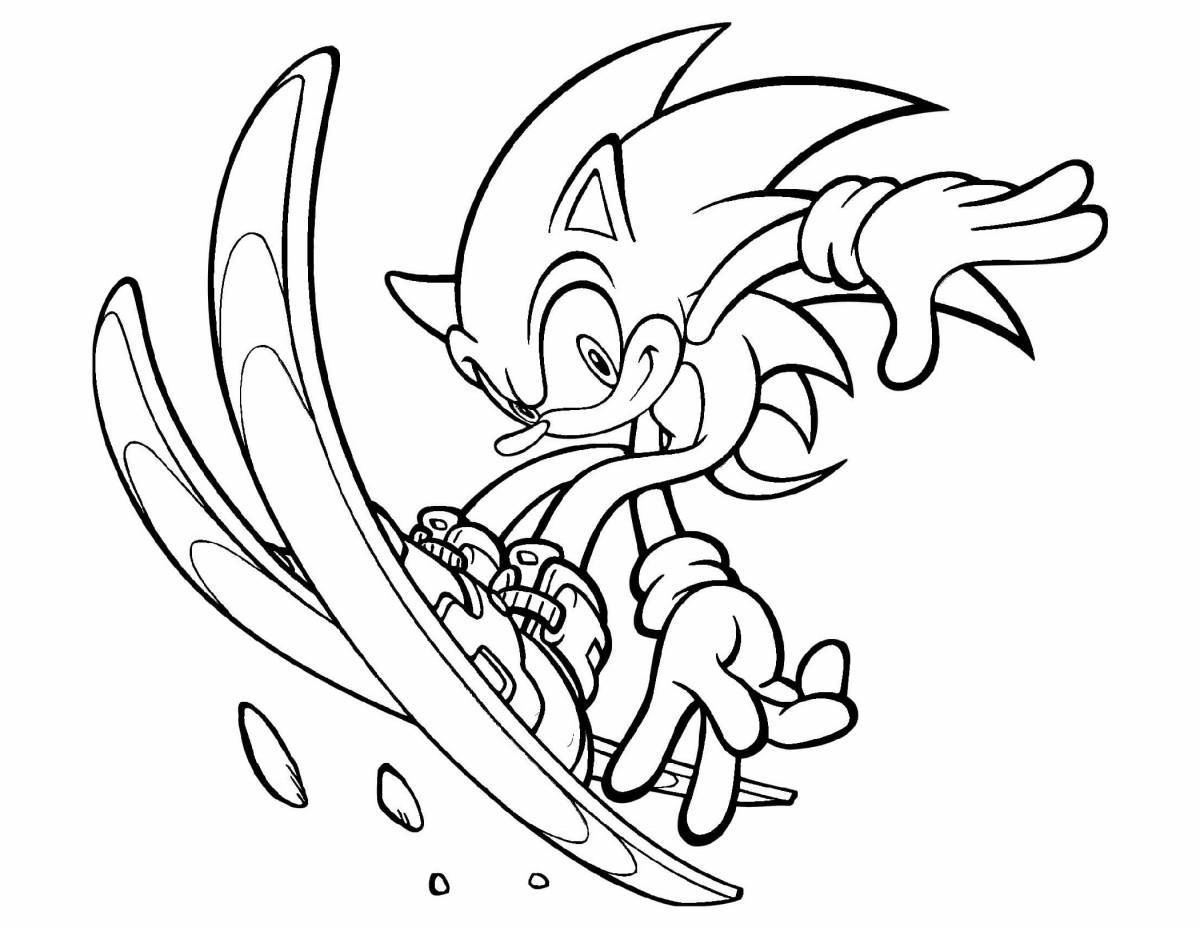 Fun sonic coloring book for kids