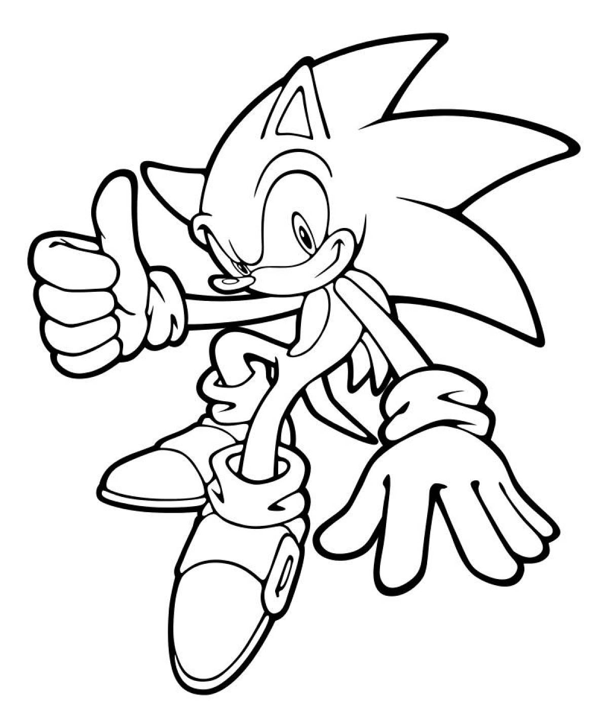 Sonic bright coloring for kids