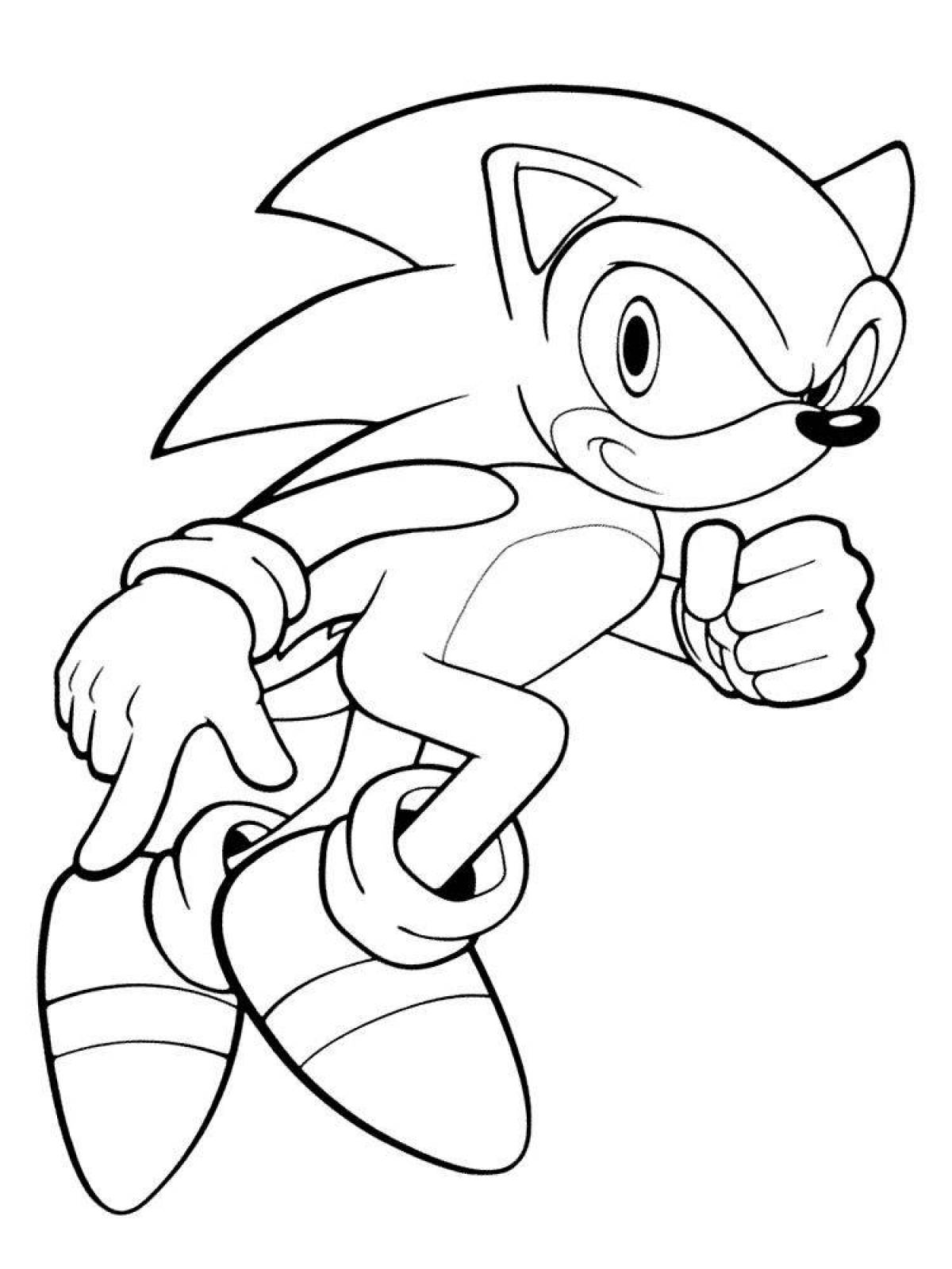 Incredible sonic coloring book for kids