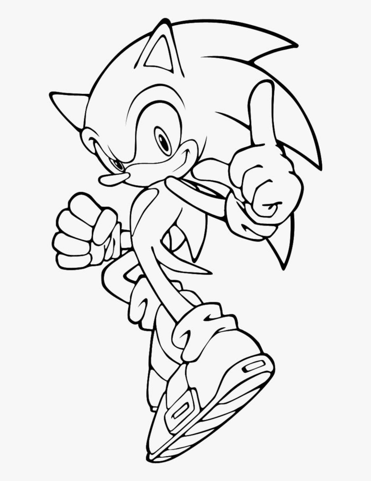 Adorable sonic coloring book for kids
