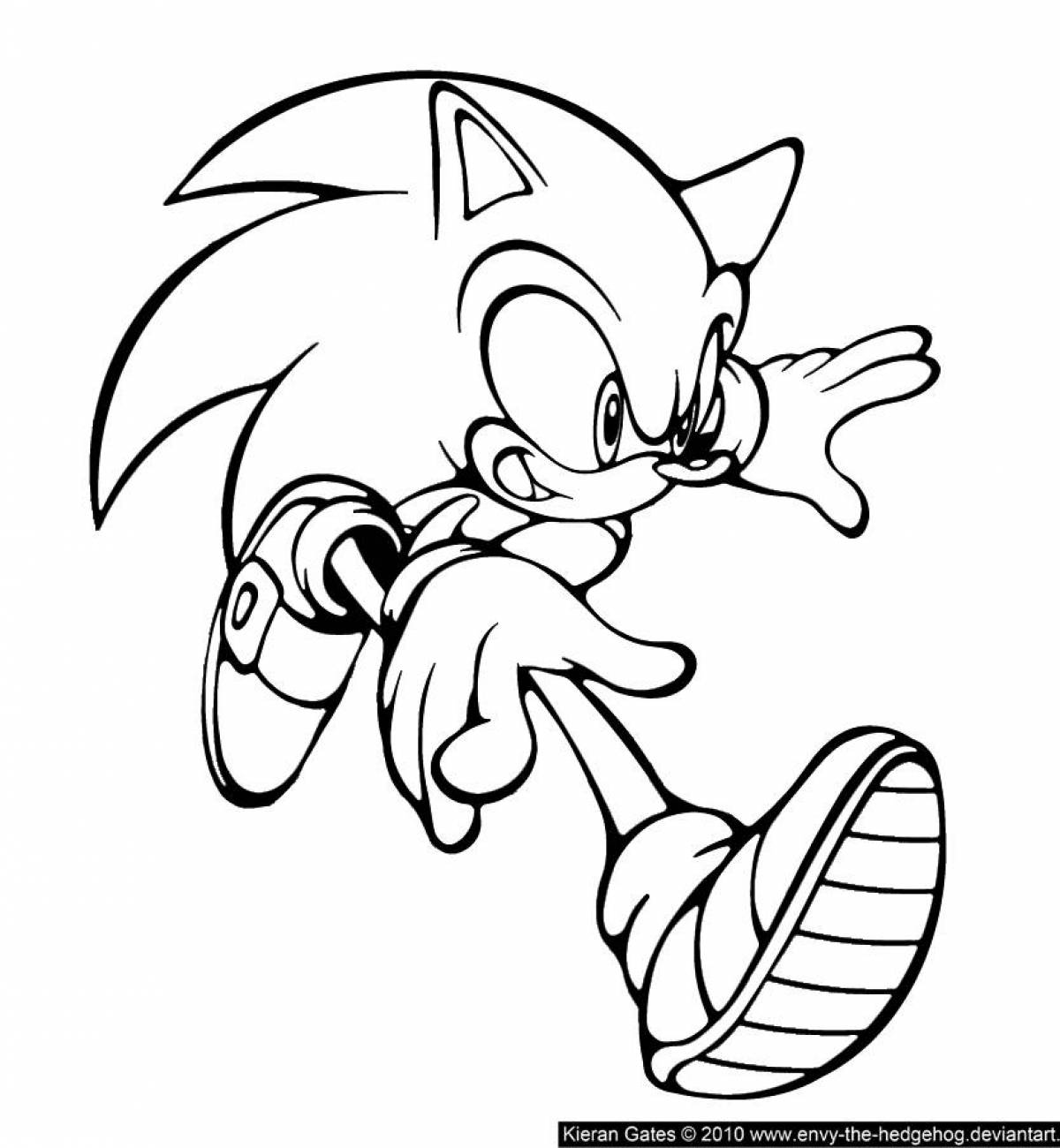 Sonic glitter coloring book for kids