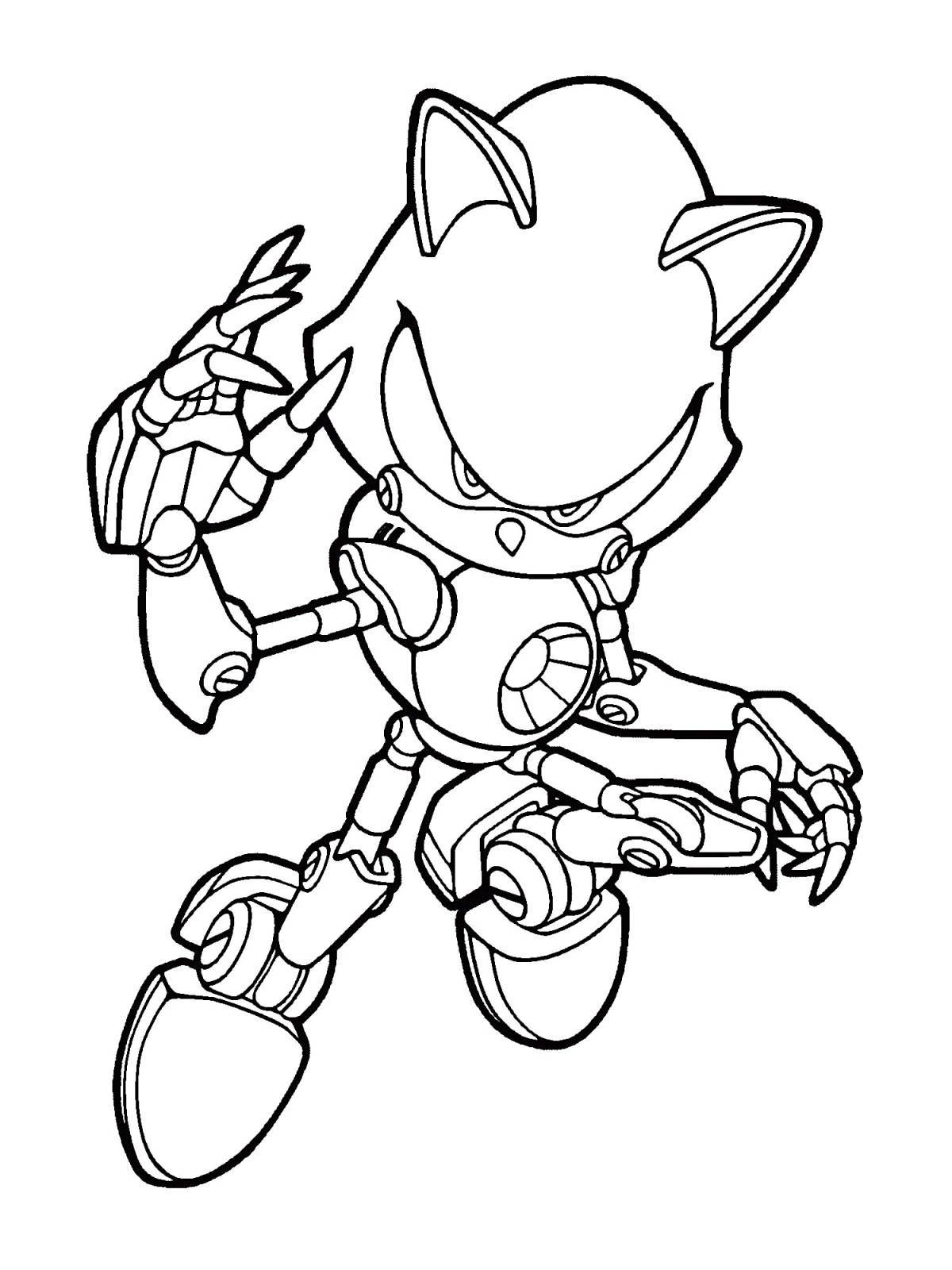 Stylish sonic coloring book for kids