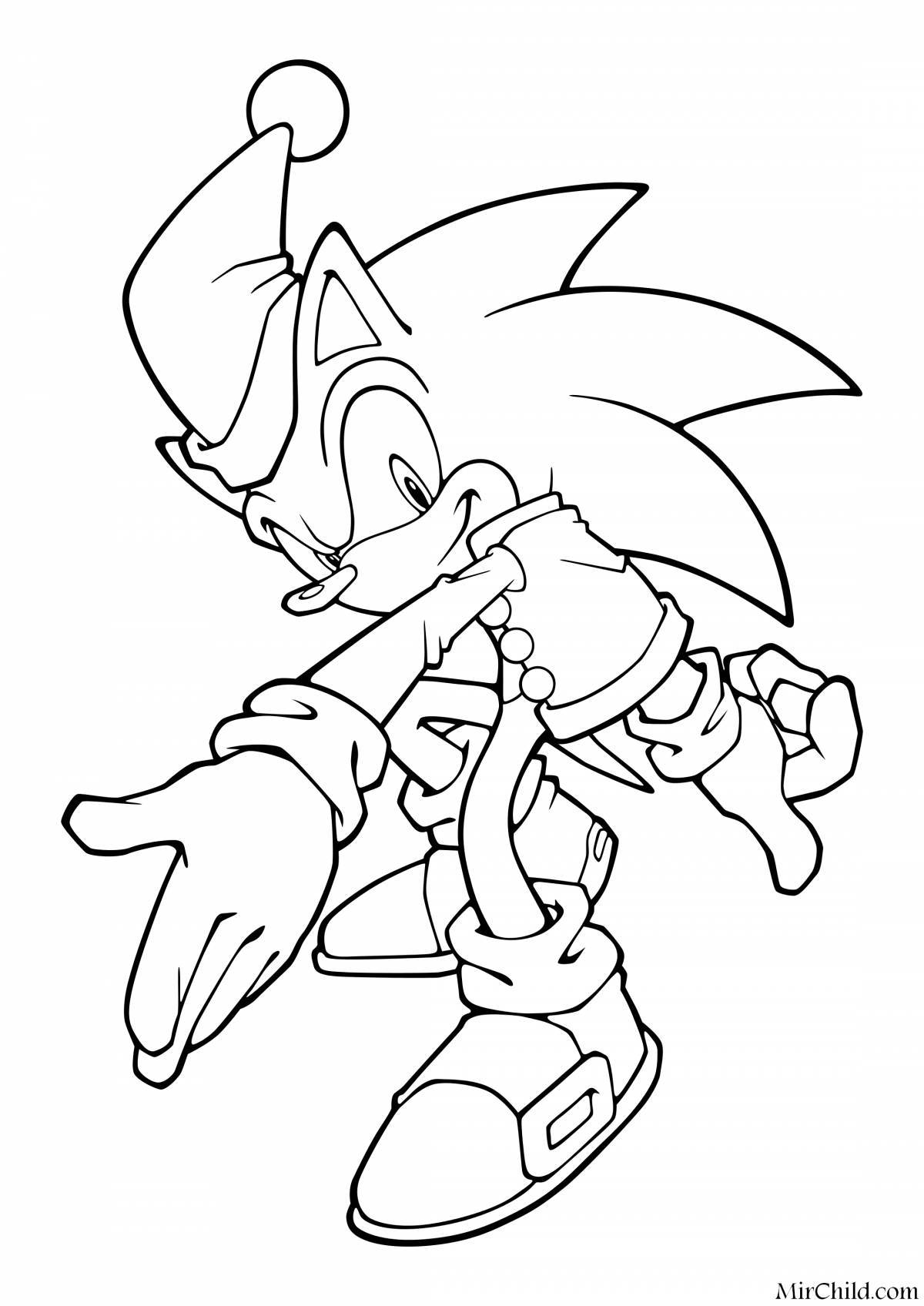 Fancy sonic coloring book for kids