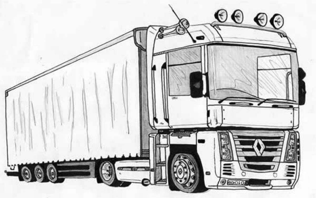 Amazing truck coloring book