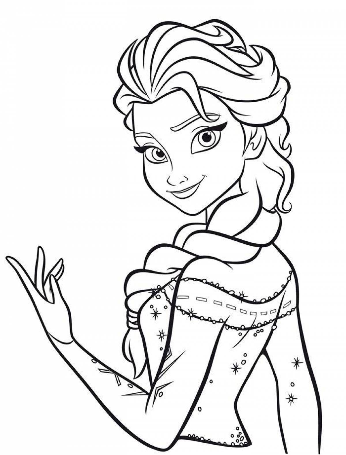 Elsa live coloring for kids