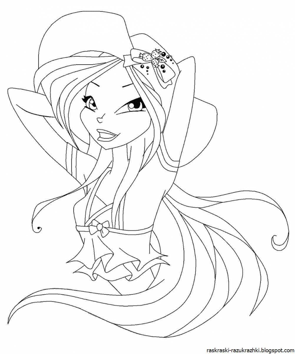 Coloring book sparkling lalaphan