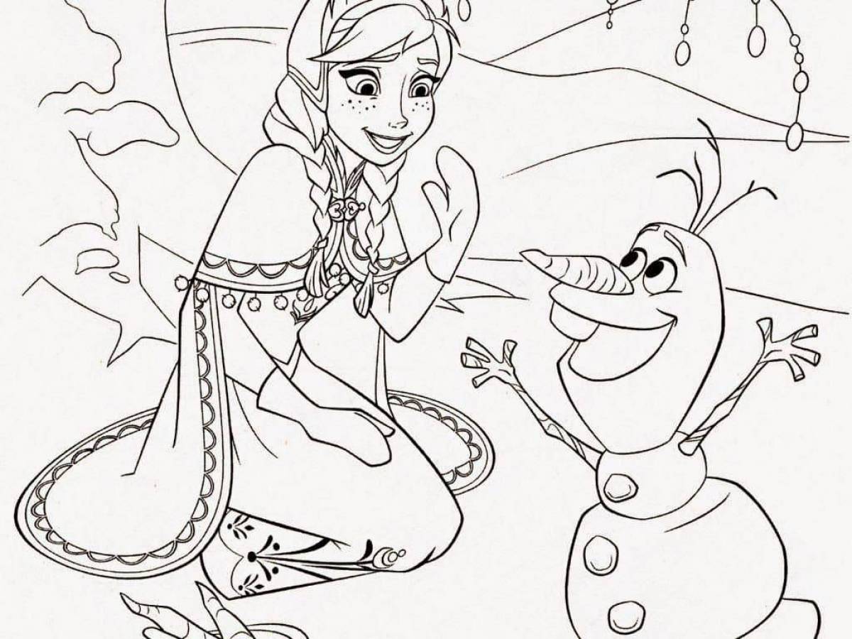 Cold heart animated coloring book for kids