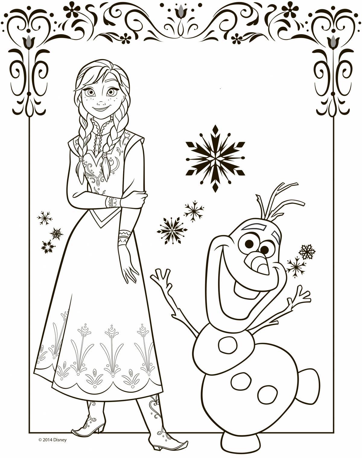 Grand cold heart coloring pages for kids