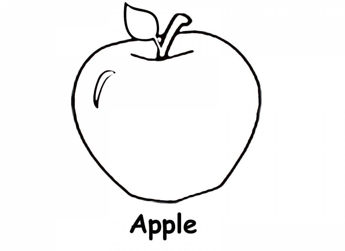 Colour gorgeous apple coloring book for kids